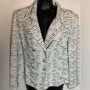 St. John Tweed Double Breasted Blazer